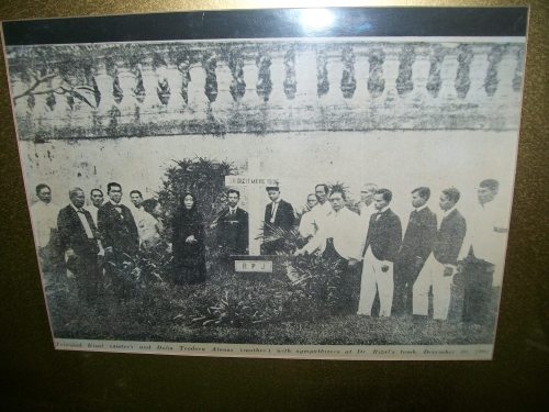 Rizal's grave at Paco Park. From the exhibit for the Rizal Sesquicentennial International Conference at the University of the Philippines.