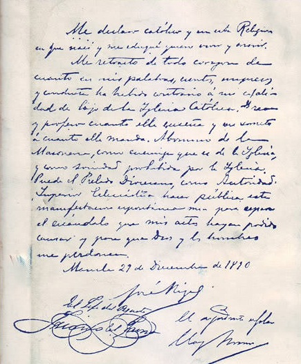 The so-called Rizal retraction