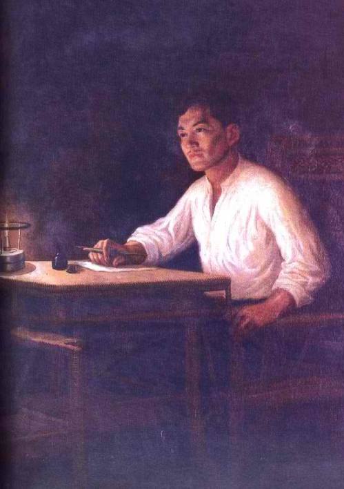 Rizal Writing His Farewell Letter by B. Gonzales. Rizal Shrine in Fort Santiago, National Historical Commission of the Philippines.