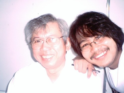 Jose "Pete" Lacaba a.k.a. Ruben Cuevas kasama si Xiao Chua