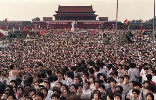 Ang Tagsibol ng 1989 sa Tiananmen Square sa Beijing.
