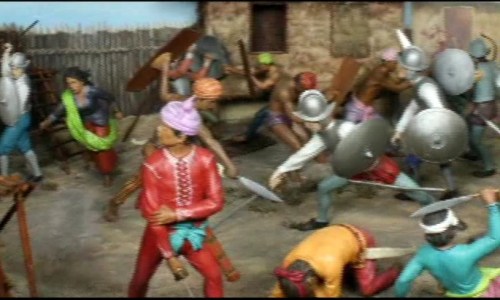 Ang pagtindig ni Sultan Kudarat sa Lamitan.  Mula sa The Diorama Experience ng Ayala Museum.