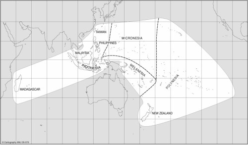 Dunia Melayu:  Ang Lawak ng Mundong Austronesyano mula Madagascar hanggang Easter Island.