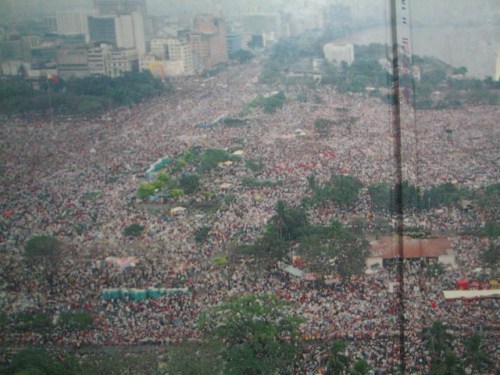 "The Largest Gathering in Human History.  Mula sa  John Paul II We Love You:  Papal Visit 1995 Manila.