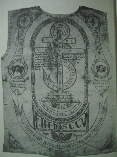 Ang nakumpiskang anting-anting ni Macario Sakay na nakalagak sa isang artsibo sa Estados Unidos. Mula sa Pasyon and Revolution.