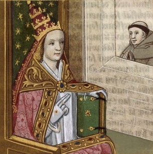 Papesse Jeanne (Popesa Joan). Mula sa Wikipedia.