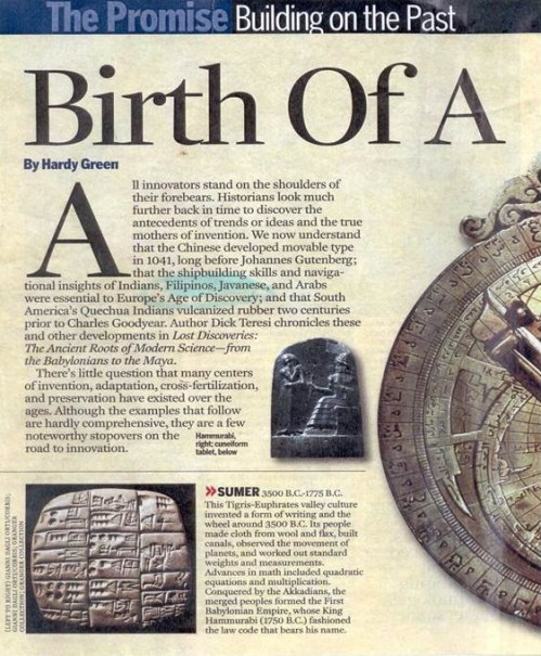 Artikulo mula sa Business Week na nagbabalita ukol sa aklat na nagbabanggit kung papaanong ang sinaunang kasanayan ng mga Pilipino sa paglalayag ay nakapag-ambag sa Age of Discovery ng Europa. Mula kay Dr. Jaime B. Veneracion.