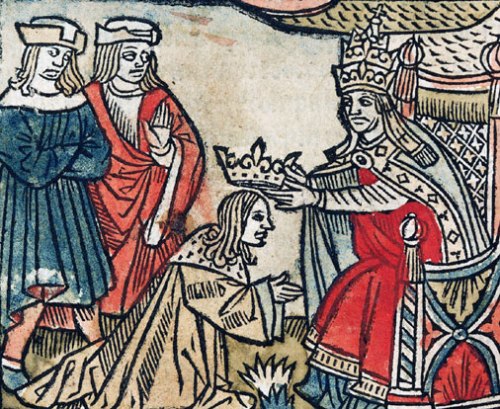 Ang koronasyon ni Pepin bilang unang tinalagang hari ng mga papa.