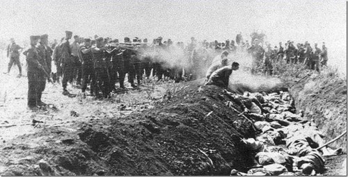 Maramihang pagbaril sa mga Hudyo.  Ang pinal na kalutasan sa suliraning Hudyo.