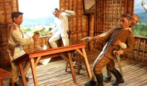 Ang paghuli kay Aguinaldo sa Palanan, Isabela, March 23, 1901. Mula sa Ayala Museum The Diorama Experience.