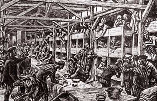 Ang dustang kalagayan ng mga Hudyo sa kanilang tulugan.