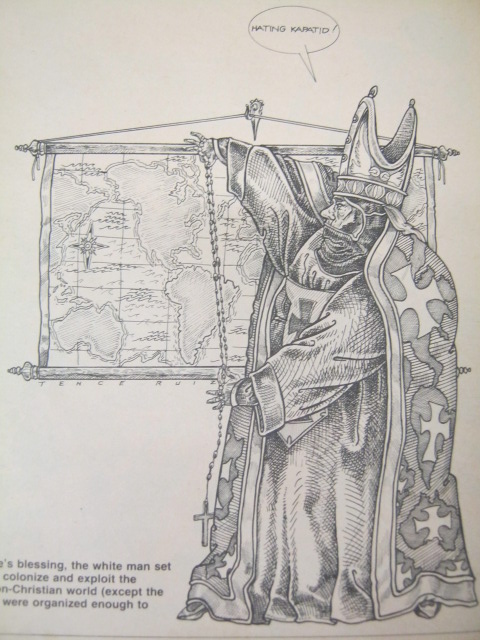 Hinati ng Papa Alejandro VI ang mundo para sa Espanya at Portugal sa papal bull na "Inter Caetera." Dahil Espanyol siya, kinailangan muling mag-usap sa Tordesillas upang ayusin ang paghahati,