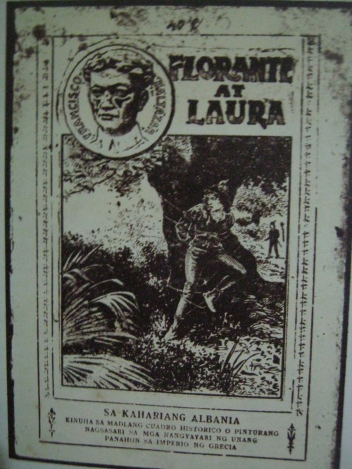 Pabalat ng isang lumang edisyon ng Florante at Laura.  Mula sa 200 Taon ni Balagtas.
