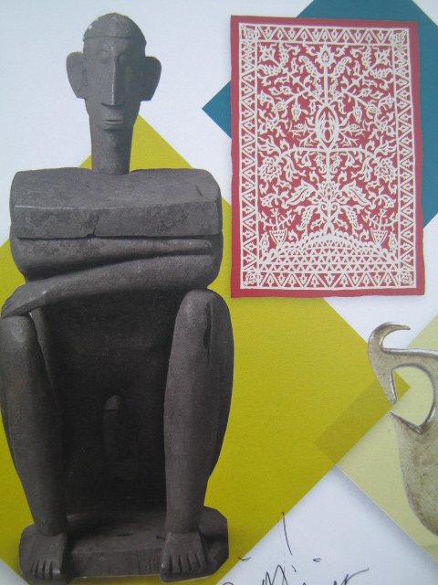 Bullol sa Hilagang Pilipinas at tela na may Islamikong disenyo.