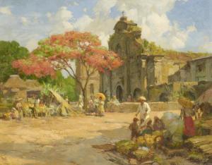 Market Place Before a Church