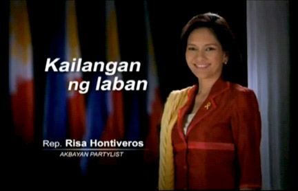 Si Risa bilang kinatawan ng Akbayan.