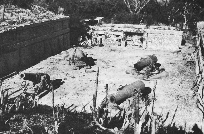 Ang Battery Way, ang huling battery na pumutok laban sa mga Hapones. Mula sa US Army Military History Institute.