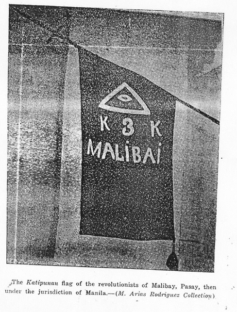 Ang bandila ng KKK sa Malibai, Pasay.  Mula kay Dr. Luis Camara Dery.