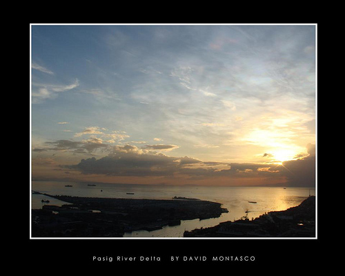 Ang alog ng Look ng Maynila at Ilog Pasig ngayon. Kuha ni David Montasco.