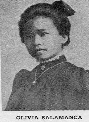 Olivia Salamanca sa Estados Unidos.  Mula sa johnraymondjison.wordpress.com.