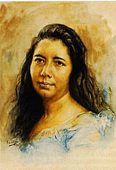 Dona Aurora Aragon Quezon.  Obra maestra ni Fabian de la Rosa.