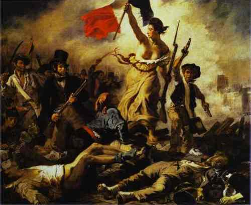 La Liberté guidant le peuple (Liberty Leading the People) ni Eugène Delacroix, 1830.