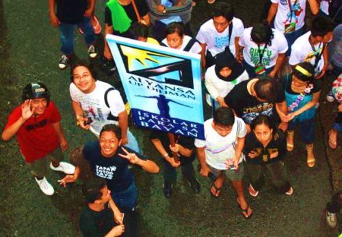 Xiao Chua with UP ALYANSA, participating during the protests for the last SONA of President Gloria Macapagal-Arroyo, 2009. Photo by Marlon Cornelio.
