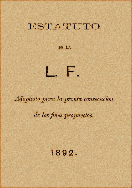 Limbag ng edisyon ngsaligang batas ng La Liga Filipina.