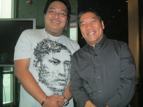 Si Xiao Chua at si Dr. Ambeth Ocampo, 29 July 2013, Ayala Museum.