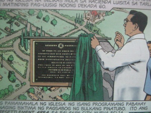 Pagbubukas ng Barrio Maligaya sa Nueve Ecija.  Mula sa Liwanag Komiks.