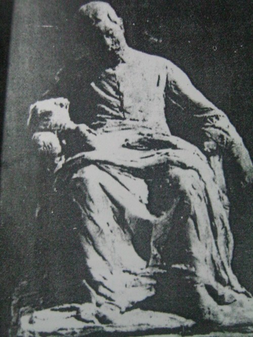 Ang pagkamatay ni del Pilar sa paglilok ni Guillermo Tolentino.  Mula kay Antonio Valeriano.