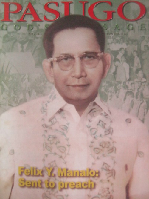 Kapatid na Felix Y. Manalo.  Mula sa Pasugo.