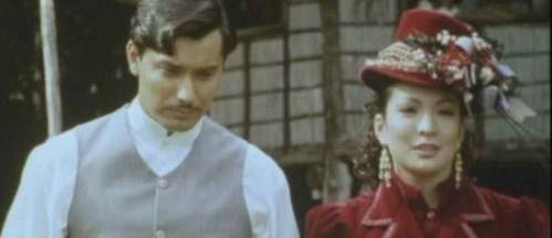 Si Albert Martinez bilang si Jose Rizal, at si Amanda Page bilang si Josephine Bracken.  Stills  mula sa pelikulang "Rizal sa Dapitan."