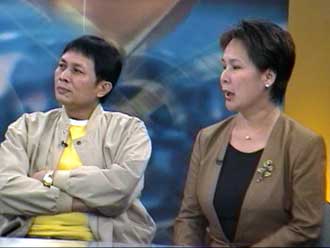 Boy Mayor at Sandra Cam. Mula sa ABS-CBN News Channel.