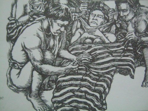 Paglilibing sa Cordillera. Mula sa Filway's Philippine Almanac (1995).