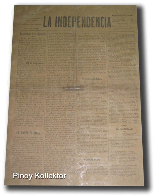 La Independencia.  Mula kay Pinoy Kolektor.